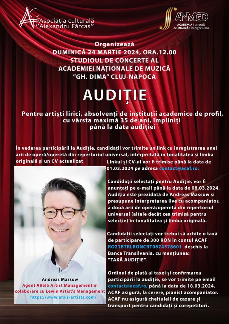 Read more about the article Audiție pentru artiști lirici