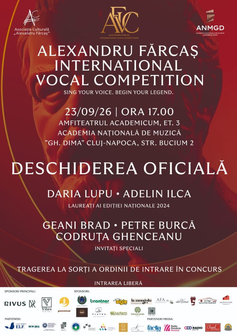 Read more about the article Deschiderea oficială – Alexandru Fărcaș International Vocal Competition (23 septembrie 2026)